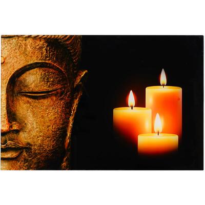 Glasbild T117, Wandbild Poster Motiv, 40x60cm Buddha Image