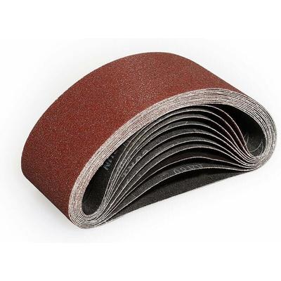 Schleifbänder 75x533 mm - 10 Stück 80er Körnung Schleifband zum Schleifen und Polieren mit Image