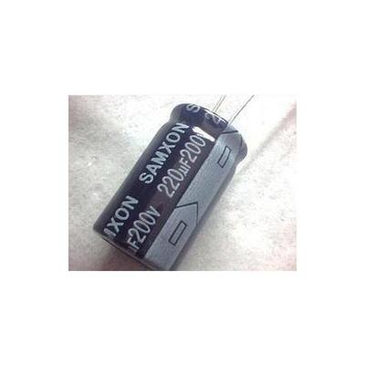Elektrolytkondensator 220uF 200Vdc Größe 22x25mm 2pin