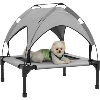 Pawhut - Erhöhtes Hundebett mit Baldachin, Haustierbett, Outdoor Hundeliege mit Dach, Atmungsaktiv, Image