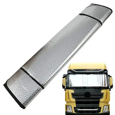 Truck Sunshade Front Windshield Foldable Truck Sun Shade for Windshield Sun and UV Protection Suction Cup Automotive Sunshade