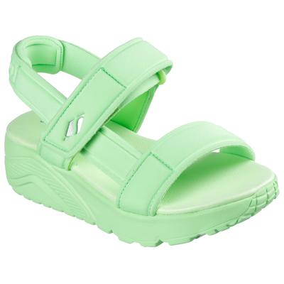 Sandale SKECHERS "UNO LITE SANDAL", Kinder, Gr. 30, grün (mintgrün), Textil, sportlich, Schuhe, leichte Sandale mit Klettverschluss, Größenschablone zum Download Image