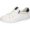 Sneaker WALDLÄUFER "H-BALDO", Herren, Gr. 10 (44,5), bunt (weiß, dunkelblau), Nappaleder, sportlich, Schuhe, Halbschuh, Freizeitschuh, Schnürschuh in Bequemweite H (= sehr weit)
