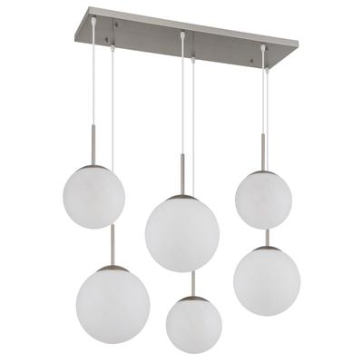 NOWA LED-Hängeleuchte "KOP", silber (silberfarben), 6 flammig, H: 120,00cm,, Lampen Image