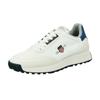 Sneaker GANT "Garold", Herren, Gr. 42, weiß (weiß, blau), Textil, Lederimitat, kontrastfarbene Details, casual, Schuhe, Schnürschuh, Freizeitschuh im Materialmix