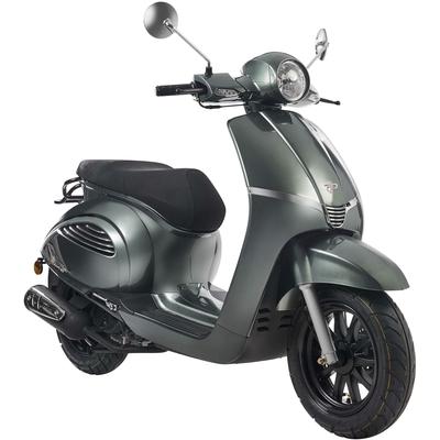 Motorroller PRIKE "PRIKE Classic 50, E5 (45km/h)", blau (petrol, schwarz), Motorroller & Mofas, ohne Topcase, 45 km/h, B:68cm H:115cm L:193,5cm, Topseller Image