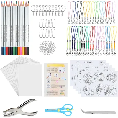 200Pcs Shrink Plastic Paper Shrinky Art Film Paper Sheet Kit Translucent Sheets Shrink Art Film