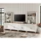 Entertainment Center with Bookshelves for TVs up to 75",Farmhouse Wall Unit TV Stand with 8 Doors &