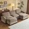Sectional Sofa Modular Deep Seat Sofa Couch with Ottoman, Chenille Sofa Sleeper Comfy Upholstered
