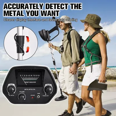 Highly Efficient GTX 5030 Portable Metal Detector for Outdoor Treasure Hunting, Battery-Powered,