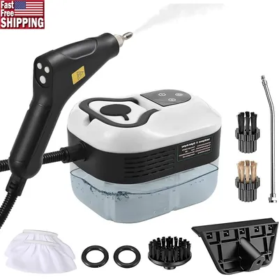 Handheld Multi-Surface Steam Cleaner 1500W 105℃ High Temp 6 Level Adjustable Touch Screen with 6
