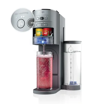 Thirsti Drink Maker- Still & Sparkling Custom Drink Kit with CO2 Canister, Flavors, & 48oz Reservoir