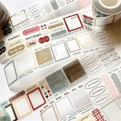 1 Loop Susan Studio Vintage Circle Frame Plaid Pattern Washi PET Tape for Card Making DIY