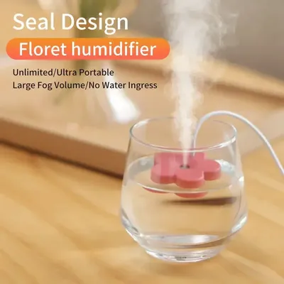 Small Flower USB Humidifier Portable Desktop Mini Water Replenishing Spray Home Ipx7 Waterproof