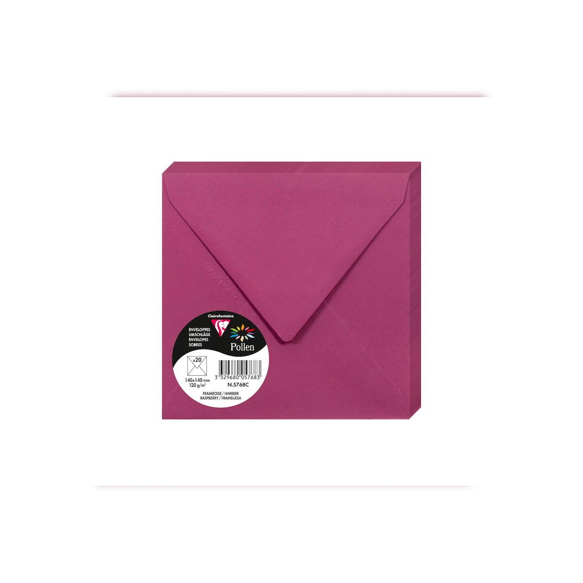 Pollen 200x Pollen, Umschlag 140x140 mm, 120g - Himbeer 5768C Image