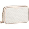 Michael Kors - Umhängetasche Jet Set Large EW Crossbody Lux MK Signature Umhängetaschen 1 ct Weiss Damen