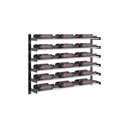 VintageView Evolution Wandhalterung 76 cm doppelte Tiefe. Weinflaschenhaltersystem (36 Flaschen) chrom Image