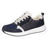 Sneaker WALDLÄUFER "H-MATTI", Herren, Gr. 9,5 (44), blau (dunkelblau, weiß), Veloursleder, Textil, sportlich, Schuhe, Schnürschuh, Halbschuh in Komfortweite H (= sehr weit)