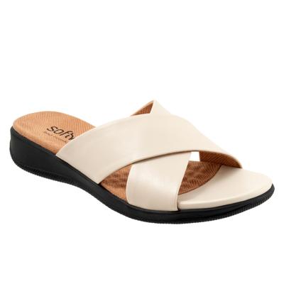 Wide Width Women's Tillman Sandal by SoftWalk in Ivory (Size 7 1/2 W)
