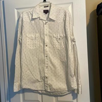American Eagle Outfitters Shirts | American Eagle Men’s Vintage Pearl Snap Western Shirt Size Large | Color: White | Size: L