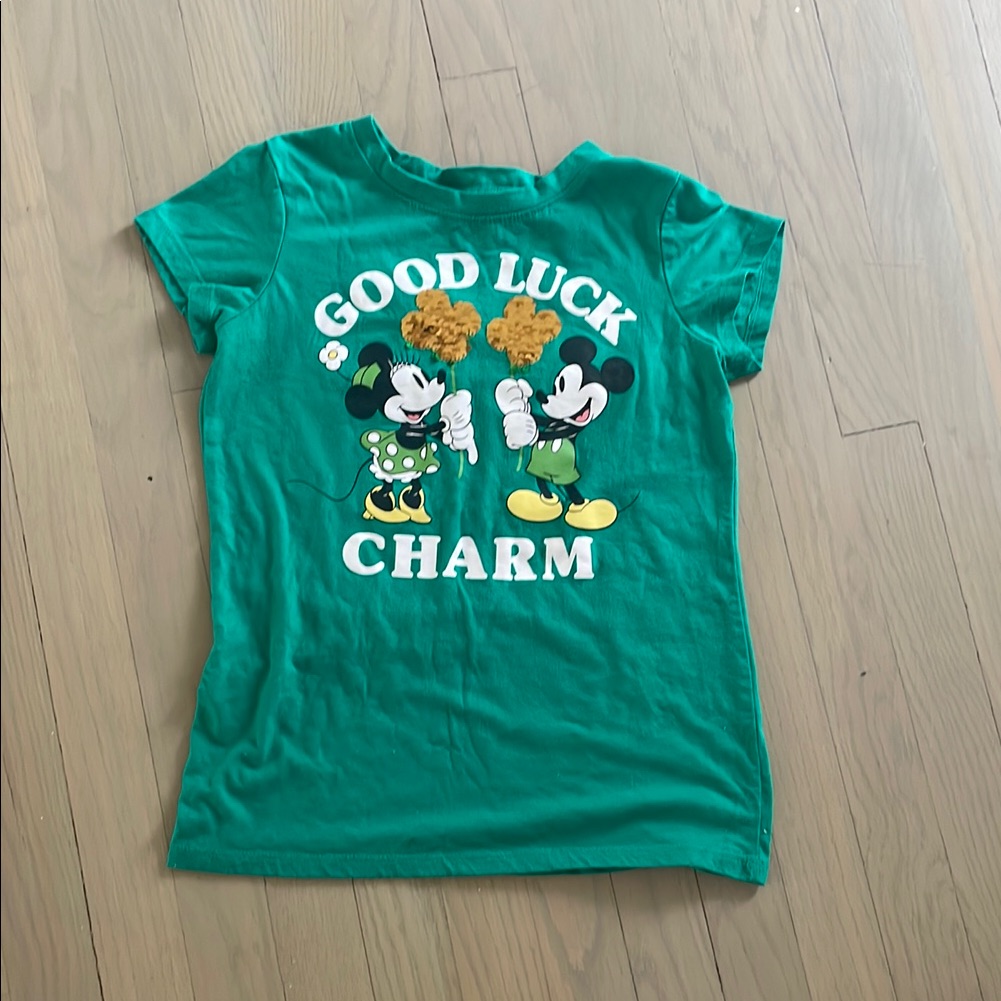 Disney Shirts & Tops | Disney Kids Green T-Shirt - Good Luck Charm | Color: Green | Size: 7/8