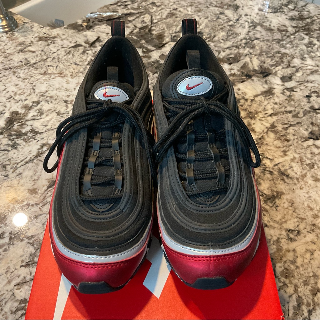 Nike Shoes | Boys Nike Air Max 97 Se (Gs) Size 6y Black/Silver/Red | Color: Black/Red | Size: Boys 6y