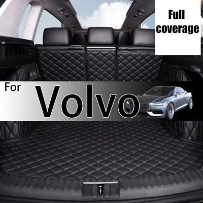 TEMU Luxurious 3-layer Pu Leather Trunk Mat For , , , V60, V90 - Diamond Quilted Design, Waterproof, Easy To Clean, Full Coverage Protection Image
