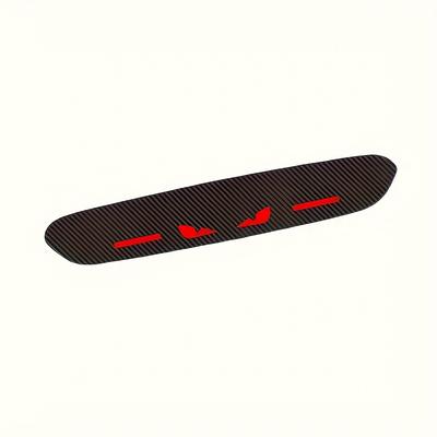 TEMU Cool Light Brake Light Decal - , Carbon Fiber Look, Durable Pe Material, Add A Personalized Style And Safety Symbol To , Decal For Car Rear Light Image