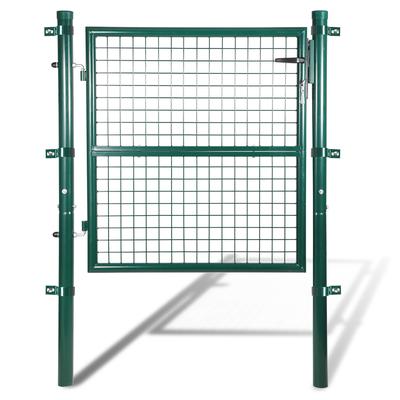 TEMU /120/125/150cm Garden Gate Galvanised Steel Metal Premium . Post With Lock Door Handle And Door For Picket Fence Fence Gate Yard Gate Image