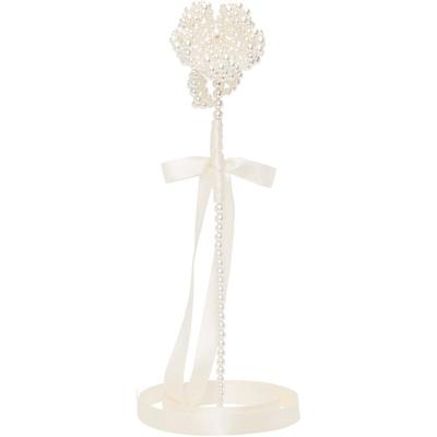 Ssense Exclusive Beaded Large Flower Bag Charm - White - Simone Rocha Bag Accessories