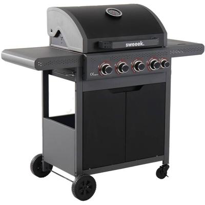 Sweeek - Gasgrill mit 4 Brennern + 1 Seitenbrenner Image