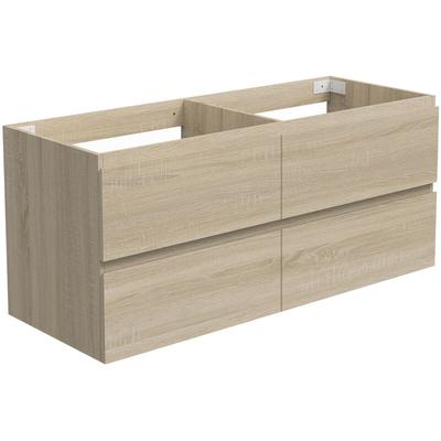 Aica Sanitaire - Waschtisch mit/ohne Waschbecken Waschbeckenunterschrank Badmöbel 120cm Eiche Keine Image