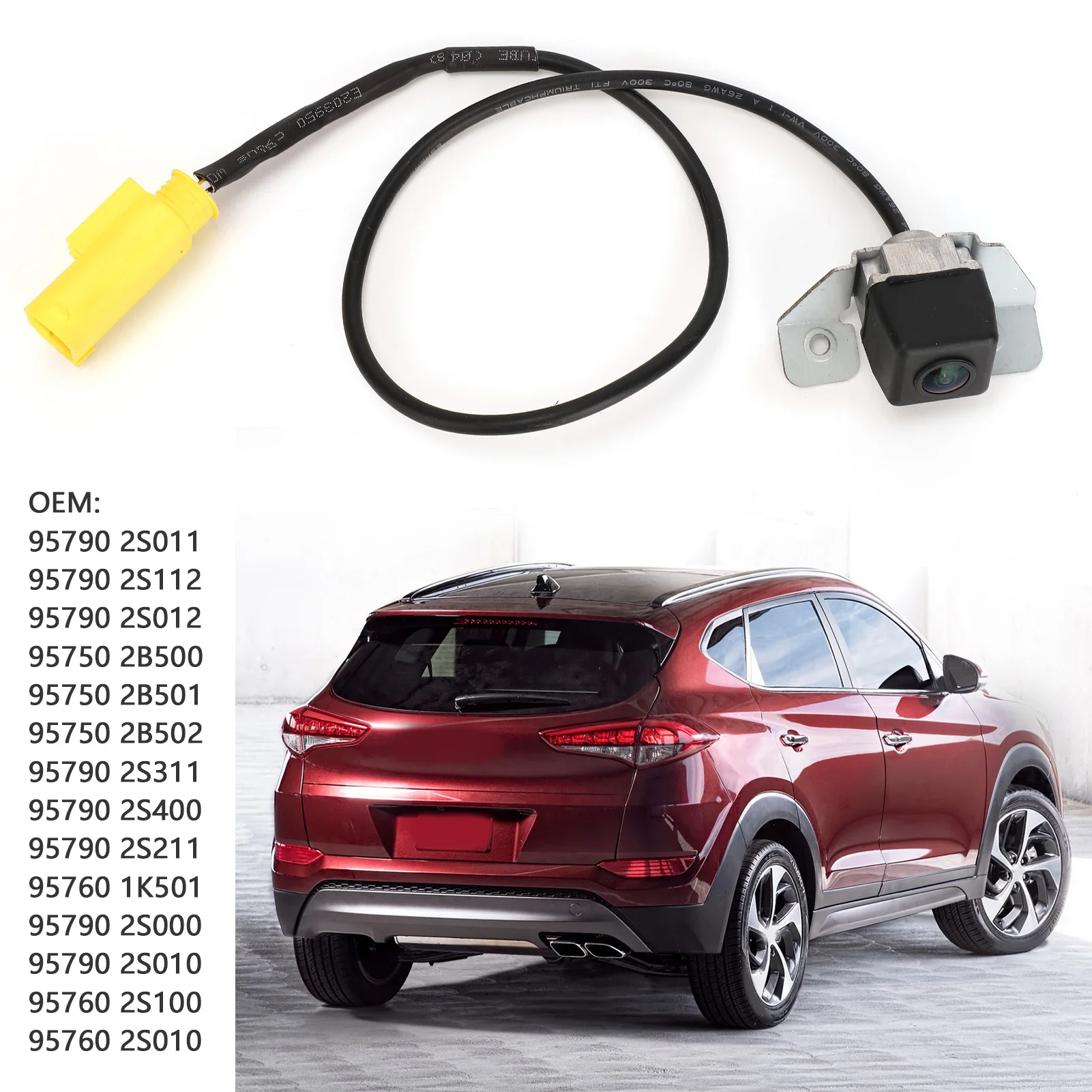 Auto-Rückfahrkamera, IP68, wasserdicht, 95790, 2S012, Ersatz für IX35 2009–2015, Parkkamera, Rückfahrkamera Image