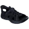 Sandale SKECHERS "REVOLTED SS-MERRICK", Herren, Gr. 42, schwarz, Textil, Lederimitat, sportlich, Schuhe, Trekkingsandale, Outdoorschuh mit Heel Pillow Funktion