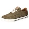 Sneaker MUSTANG SHOES, Herren, Gr. 47, grün (khaki), Lederimitat, sportlich, Schuhe, Freizeitschuh, Halbschuh, Schnürschuh mit Ziernaht
