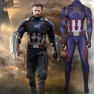 Neue Avengers Captain America Cosplay Overall Cosplay Kostüm Superheld Erwachsene Halloween Karneval Image