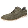 Schnürschuh MUSTANG SHOES, Herren, Gr. 48, grün (oliv), Lederimitat, Textil, casual, Schuhe, Freizeitschuh, Halbschuh, Schnürschuh mit Perforation