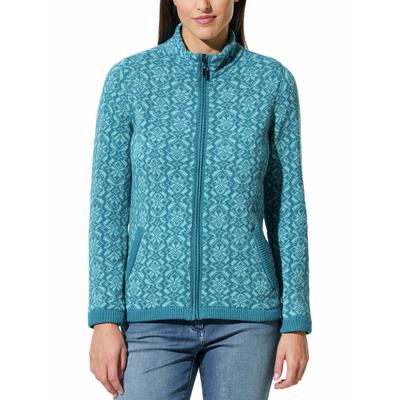 Walbusch Damen Strick Jacke Stern Hellblau gemustert Image