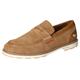 Slipper MUSTANG SHOES, Herren, Gr. 42, braun (hellbraun), Lederimitat, casual, Schuhe, Mokassin, Loafer, Sneaker mit weicher Innensohle