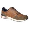 Sneaker MUSTANG SHOES, Herren, Gr. 41, braun (braun, taupe), Lederimitat, Textil, kontrastfarbene Details, casual, Schuhe, Freizeitschuh, Schnürschuh mit Außenreißverschluss