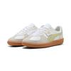 Sneaker PUMA "PALERMO LTH", Gr. 40, puma weiß, vapor gray, pistachio grün, Leder, mehrfarbig, sportlich, Schuhe