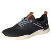 Slip-On Sneaker MUSTANG SHOES, Herren, Gr. 48, blau (navy), Textil, Lederimitat, kontrastfarbene Details, casual, Schuhe, Schlupfschuh, Slipper mit weichem Schaftrand