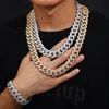 20 mm große schwere 4-reihige CZ-Stein gepflasterte Bing Iced Out solide runde kubanische Miami-Gliederkette für Männer Hip Hop Rapper Schmuck