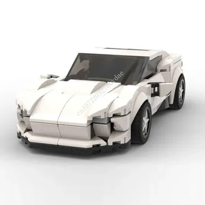 256PCS MOC Geschwindigkeit Champion Weiß GT Super Sport Auto Modell Bausteine Ziegel DIY Kreative Image