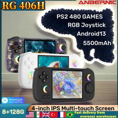 ANBERNIC RG406H Videospielkonsolen RG 406H Tragbare Spielekonsole 4 Zoll HD-Bildschirm Android 13 Image