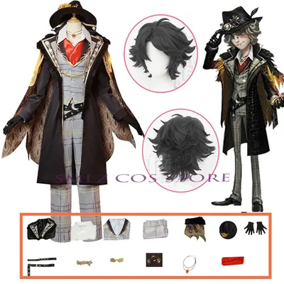 Cosplay Prospector Nachteule Disciple Cosplay Spiel Identität V Kostüm Grid Uniform Umhang Hut Anzug Image