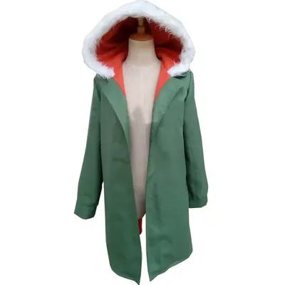2025 Anime Noragami Yukine Olivgrüne Kapuzenjacke Cosplay Kostüm (nur Mantel) Image