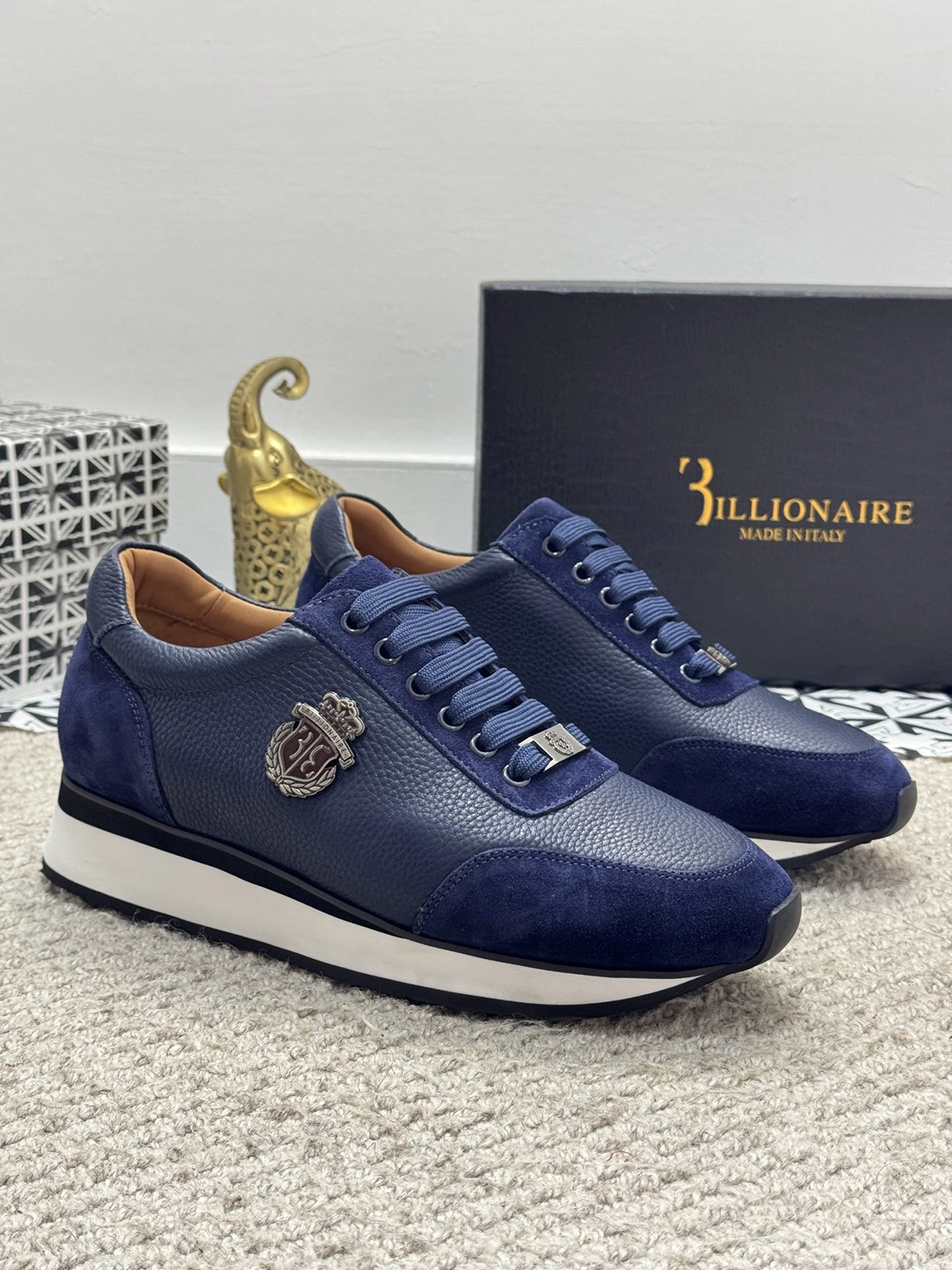BILLIONAIRE BLSK CPRT Schuhe Rindsleder 2025, neue Stickerei, Mode, Qualität, Komfort, Bewegung, Herren, europäische Größe 39–45, schwarze Schuhe