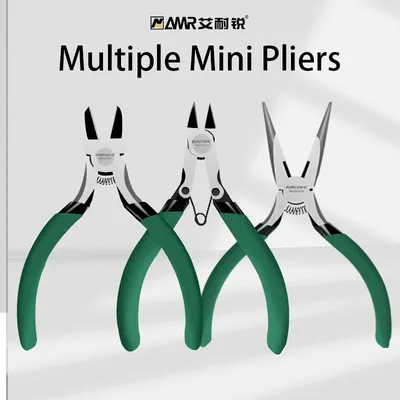 AMR Mini 4.5in Pliers Diagonal Pliers Needle Nose Cutter Handcraft Beading Insulated Plier For DIY Small Jewelry Pliers Tools
