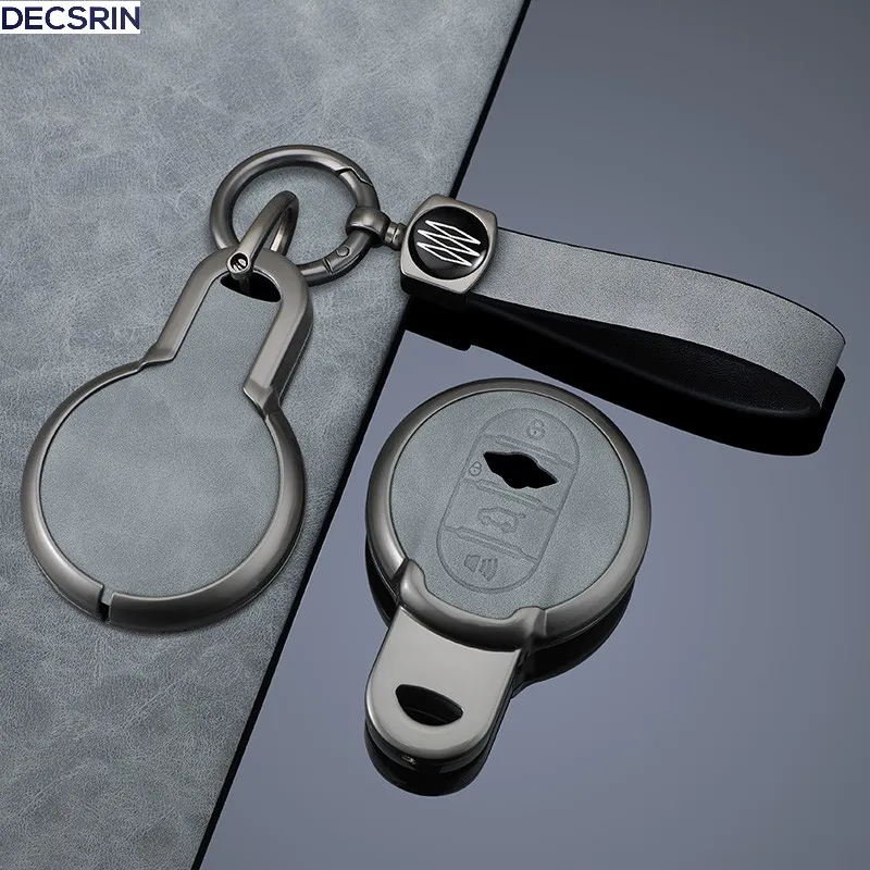 Zink-legierung + Leder Auto Fernbedienung Schlüssel Fall Abdeckung Für BMW Mini Cooper Countryman One JCW Clubman F56 F55 F54 f57 F60 Auto Zubehör Image